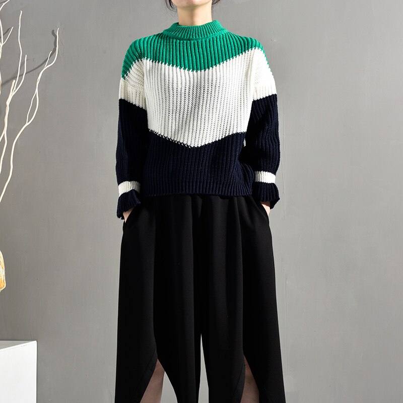 Stand Collar Knitting Sweater