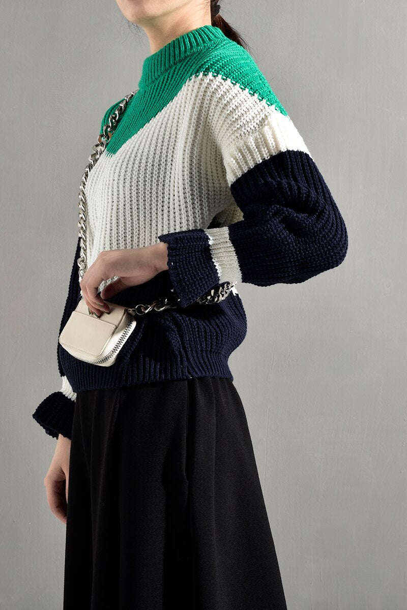 Stand Collar Knitting Sweater