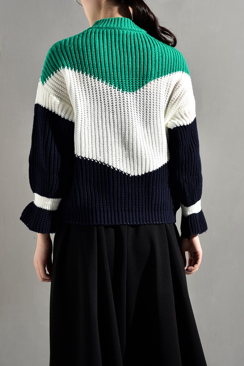 Stand Collar Knitting Sweater