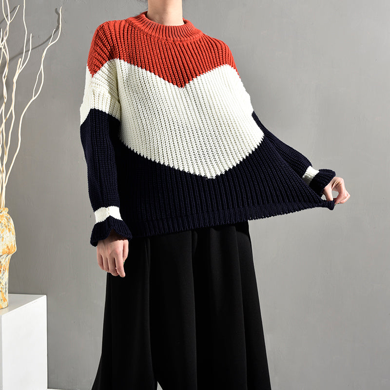 Stand Collar Knitting Sweater