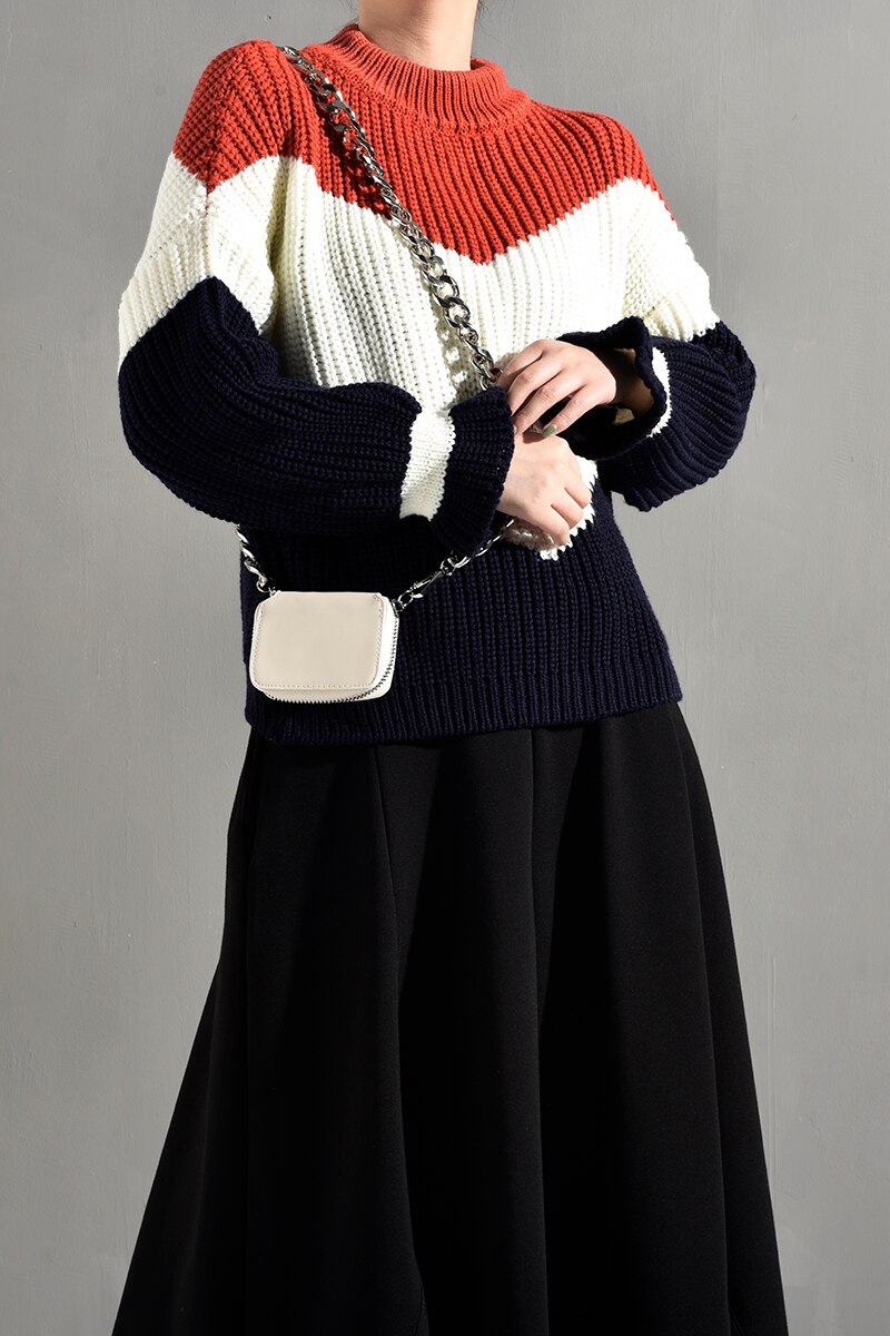 Stand Collar Knitting Sweater