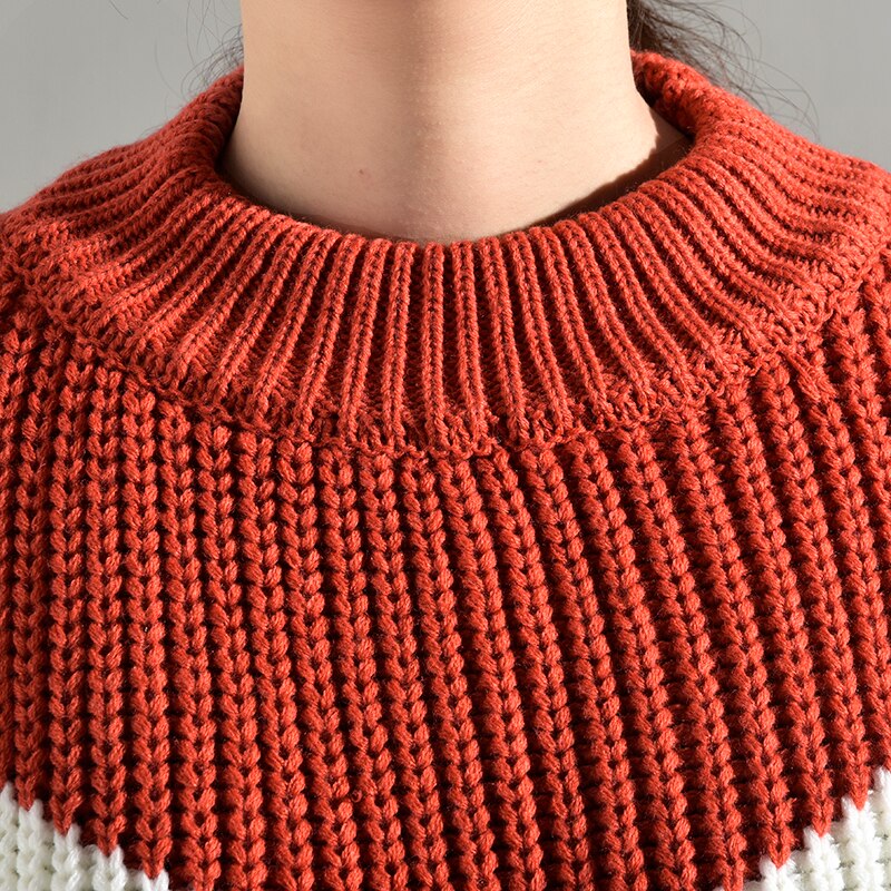 Stand Collar Knitting Sweater