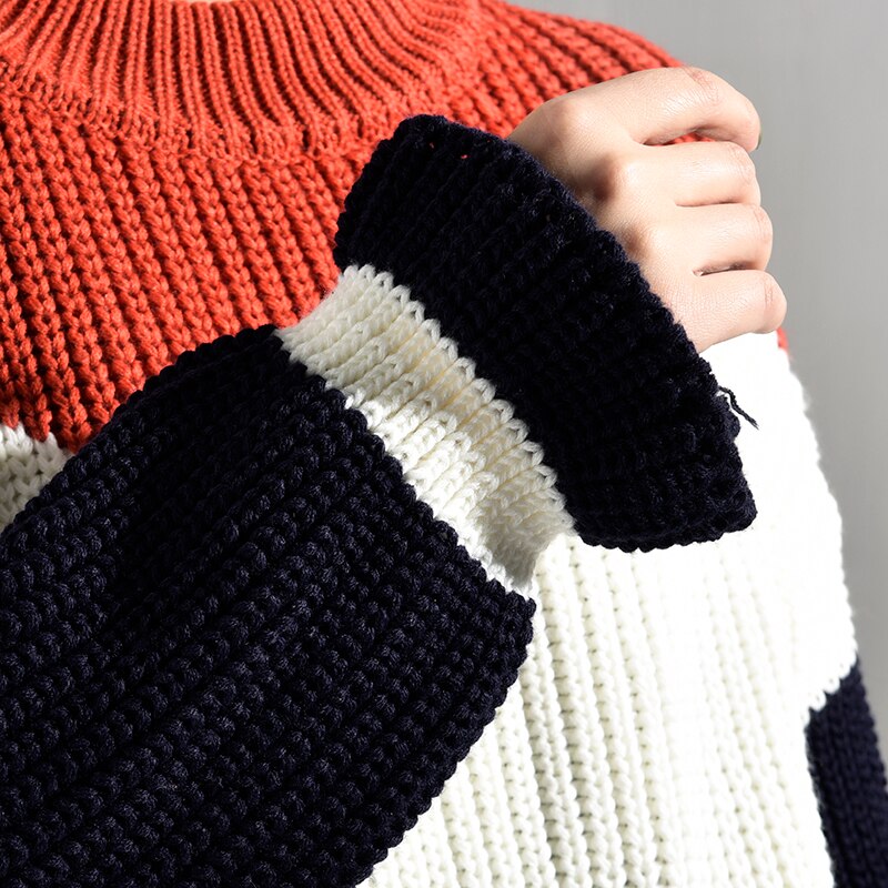 Stand Collar Knitting Sweater