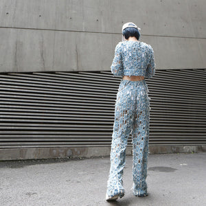 Retro Hole  Loose  Denim Pants