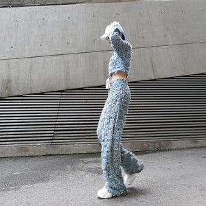 Retro Hole  Loose  Denim Pants