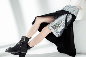 Asymmetrical Glitter Skirt