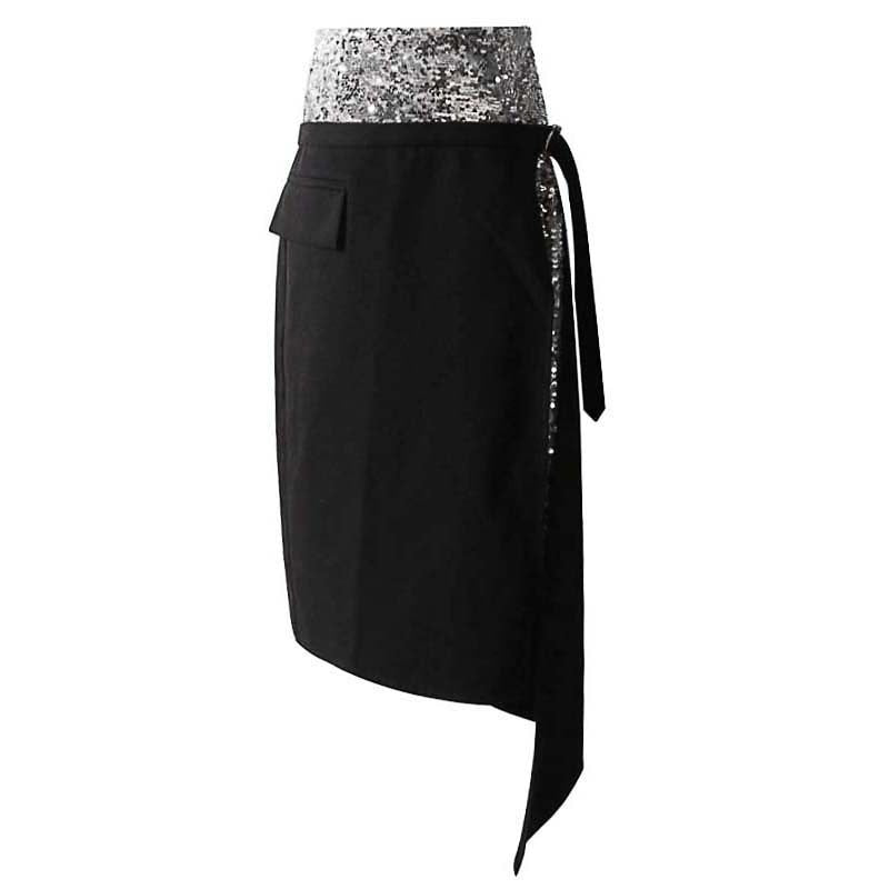Asymmetrical Glitter Skirt
