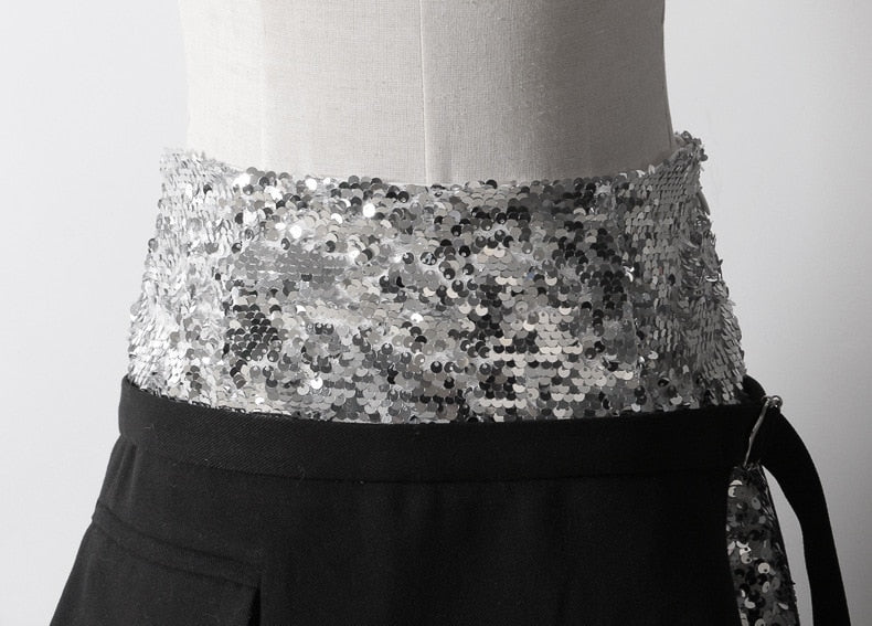 Asymmetrical Glitter Skirt