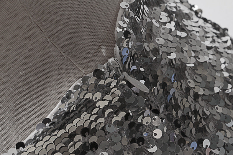 Asymmetrical Glitter Skirt